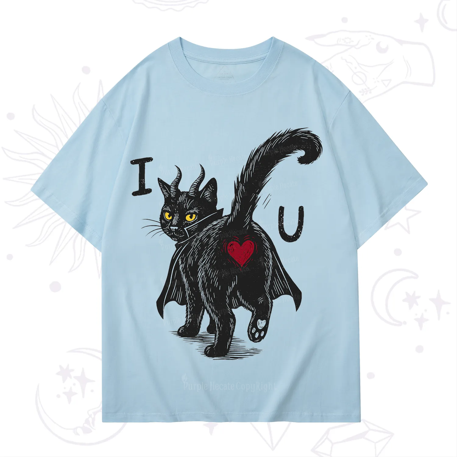 Purplehecate Bad Bad Evil Cat T-Shirt
