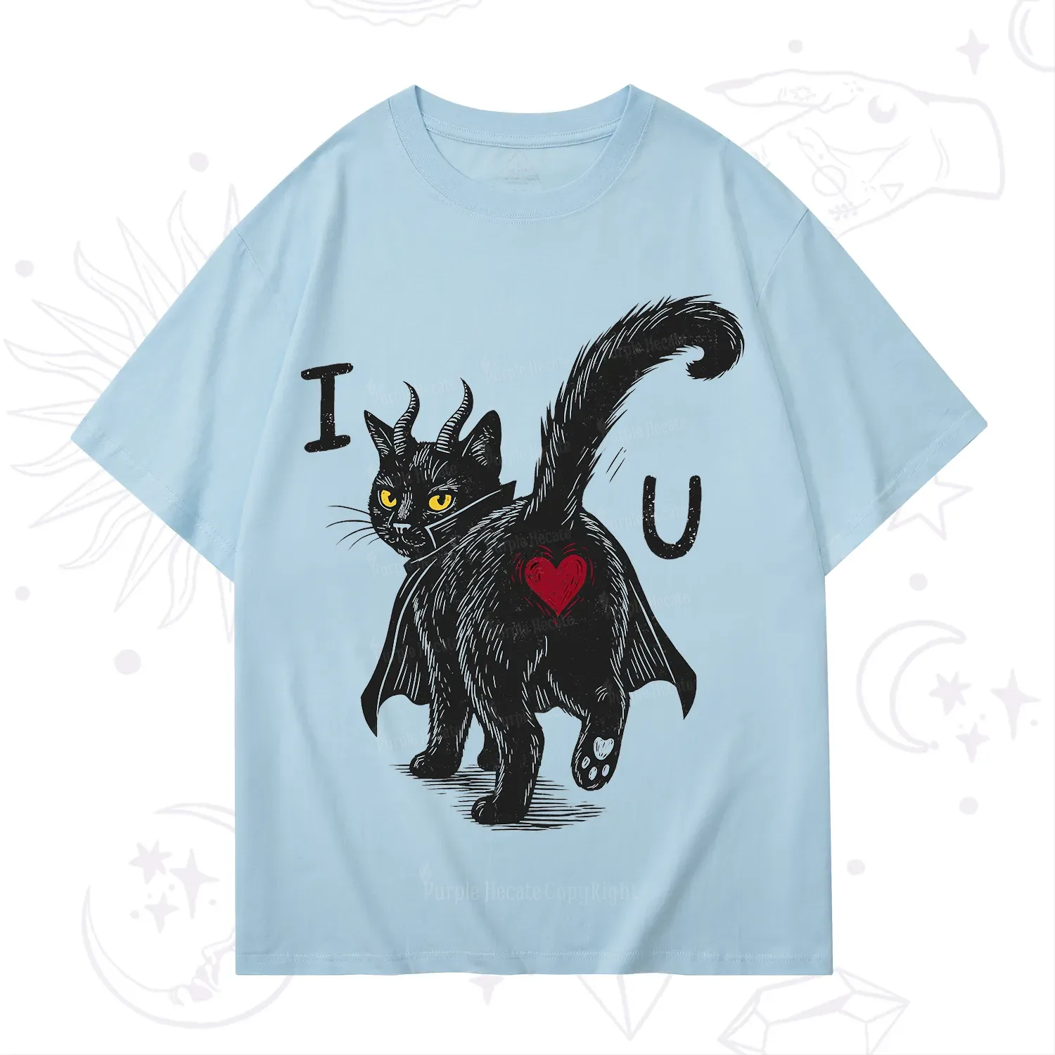 Purplehecate Bad Bad Evil Cat T-Shirt