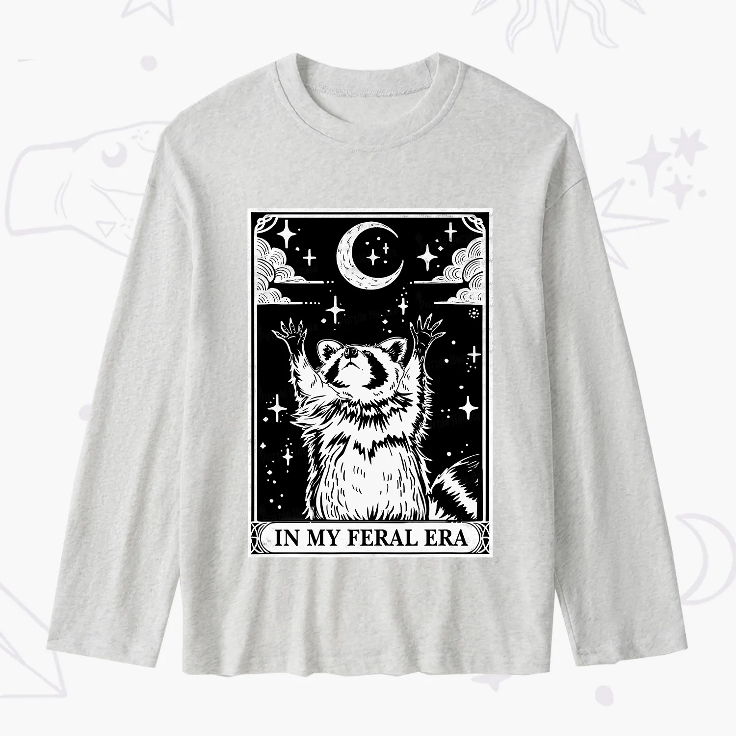 Purplehecate The In My Feral Era Oracle Card Slub Long Sleeve T-Shirt