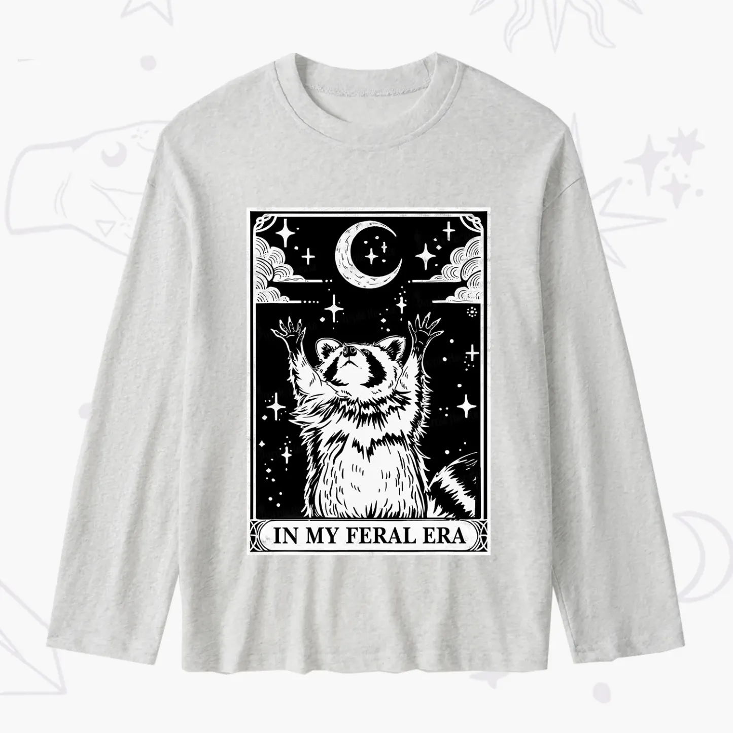 Purplehecate The In My Feral Era Oracle Card Slub Long Sleeve T-Shirt