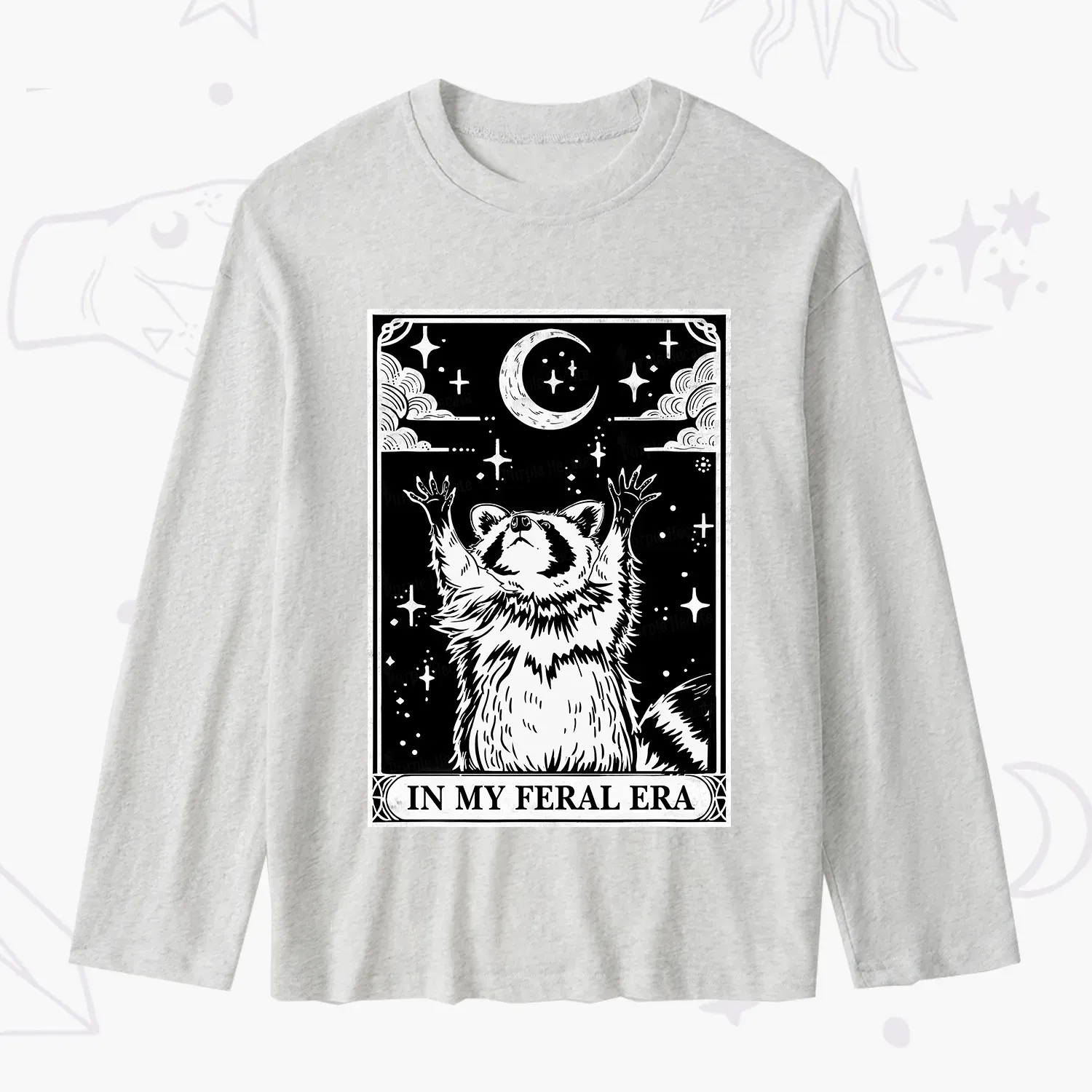 Purplehecate The In My Feral Era Oracle Card Slub Long Sleeve T-Shirt
