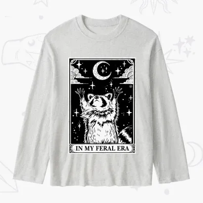 Purplehecate The In My Feral Era Oracle Card Slub Long Sleeve T-Shirt