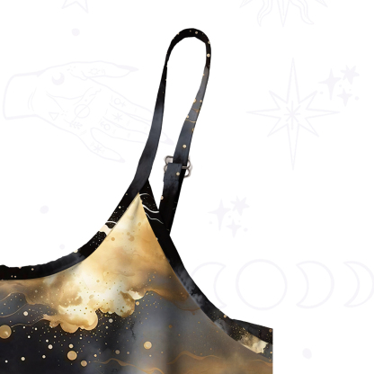 Purplehecate Celestial Dragon Night Spaghetti Strap Midi Dress