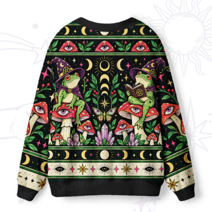 Purplehecate Toad Witch Forest Ugly Cardigan Sweaters