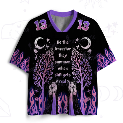 Purplehecate Be the Ancestor Witch Flame Mesh Jersey