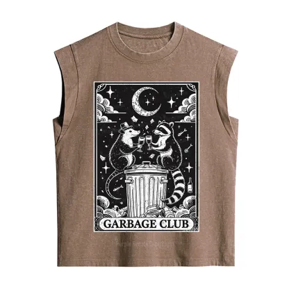 Purplehecate The Garbage Club Tarot Raccoon Party Vintage Washed Tank