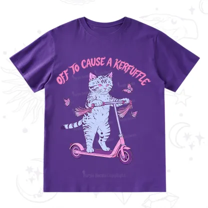 Purplehecate Off To Cause A Kerfuffle Cat T-Shirt
