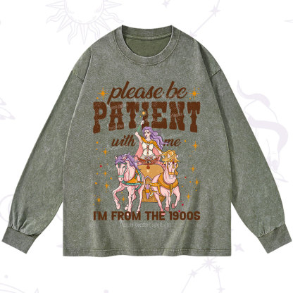 Purplehecate Please Be Patient With Me I'm From The 1900s Washed Long Sleeve Shirt