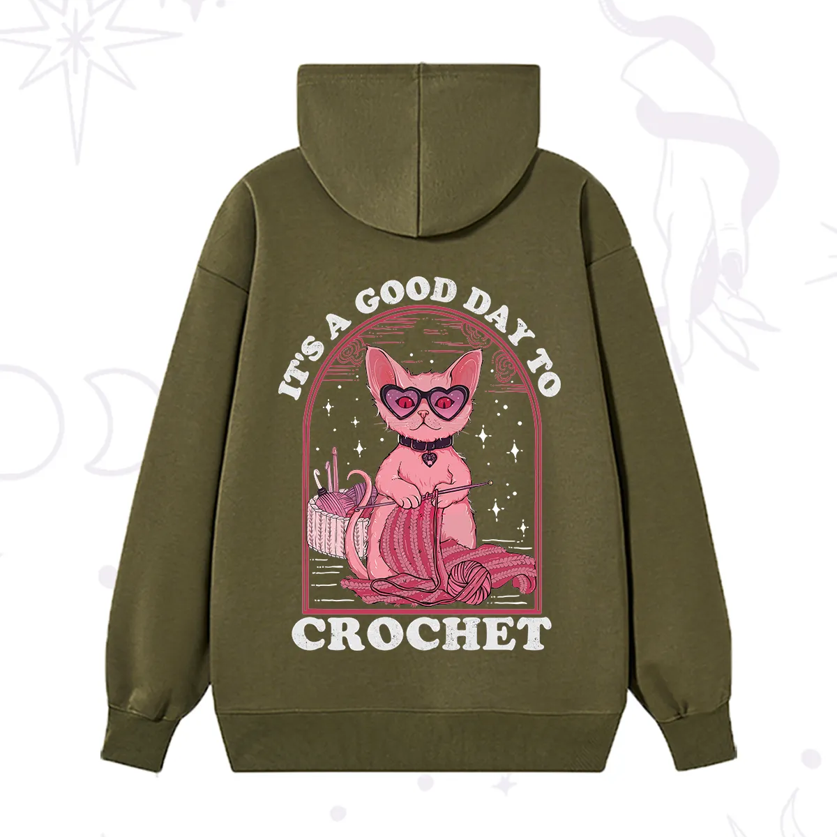 Purplehecate It's A Good Day To Crochet Hoodie