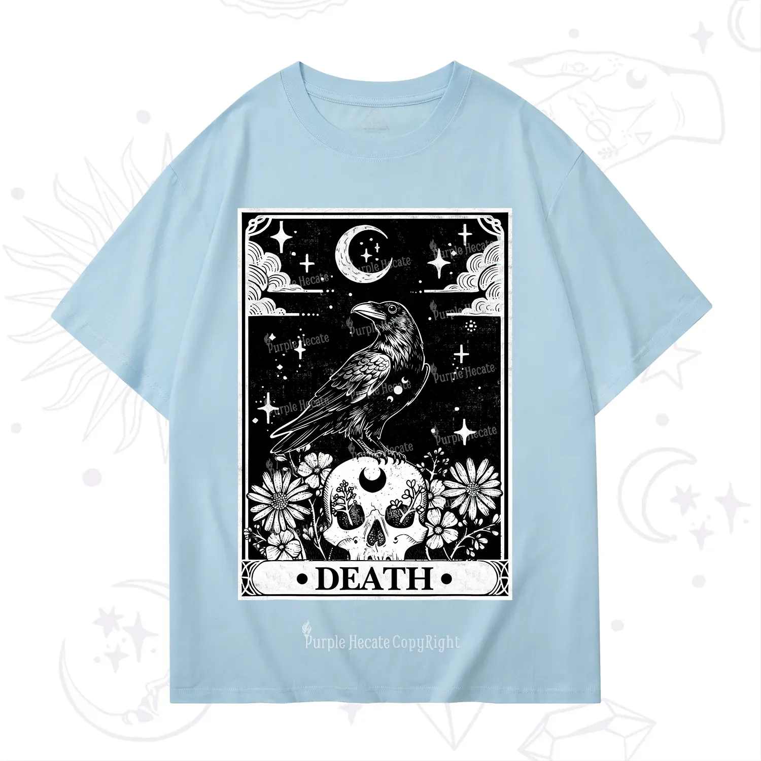 Purplehecate The Crow Death Tarot T-Shirt