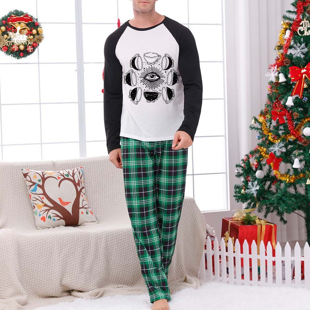 Purplehecate Moon Phase Coffee Christmas Pajamas