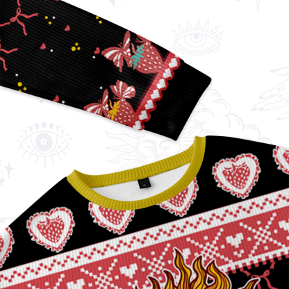 Purplehecate Sacred Heart Ugly Valentine Sweatshirt