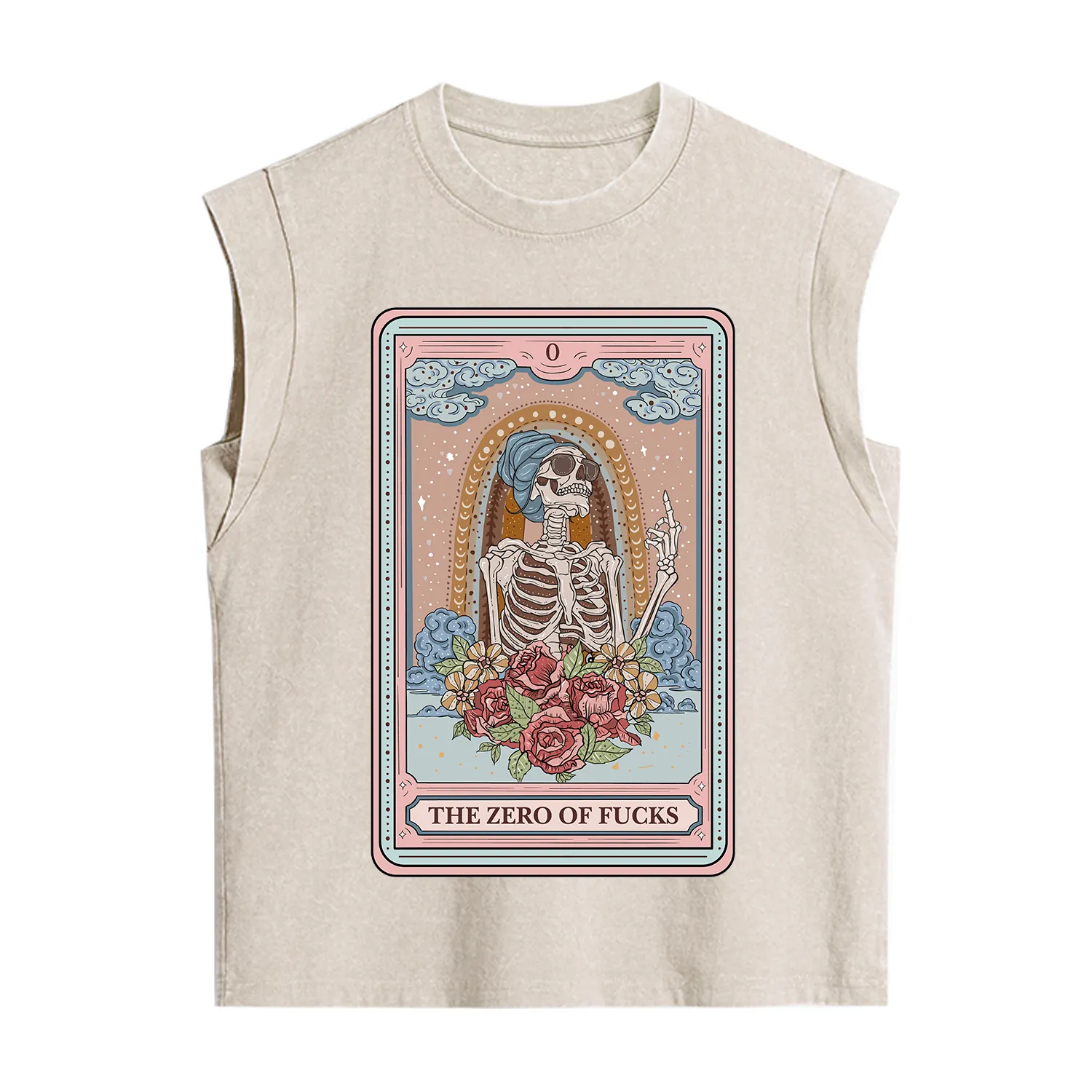 Purplehecate The Zero Of Fucks Tarot Card Vintage Washed Tank