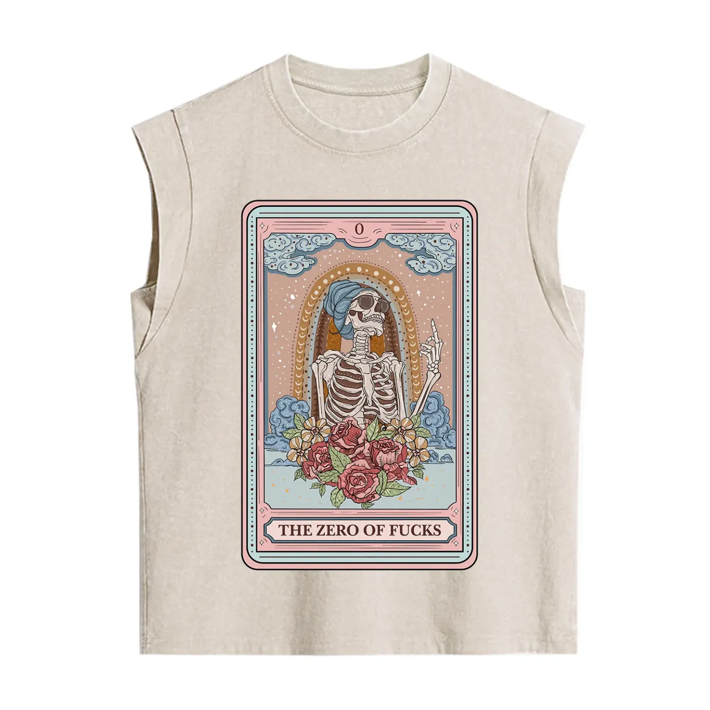 Purplehecate The Zero Of Fucks Tarot Card Vintage Washed Tank