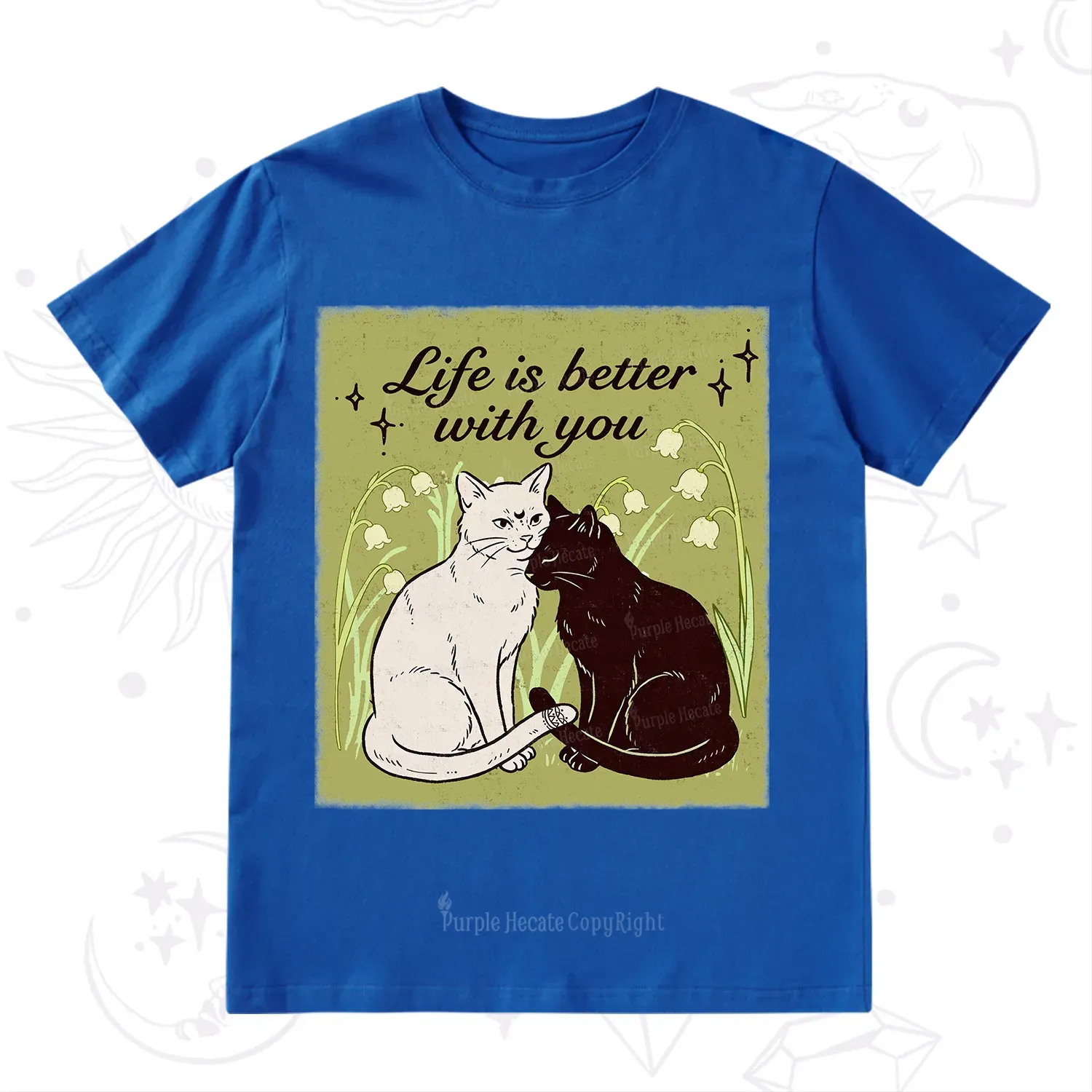 Purplehecate Life Is Better With a Cat T-Shirt