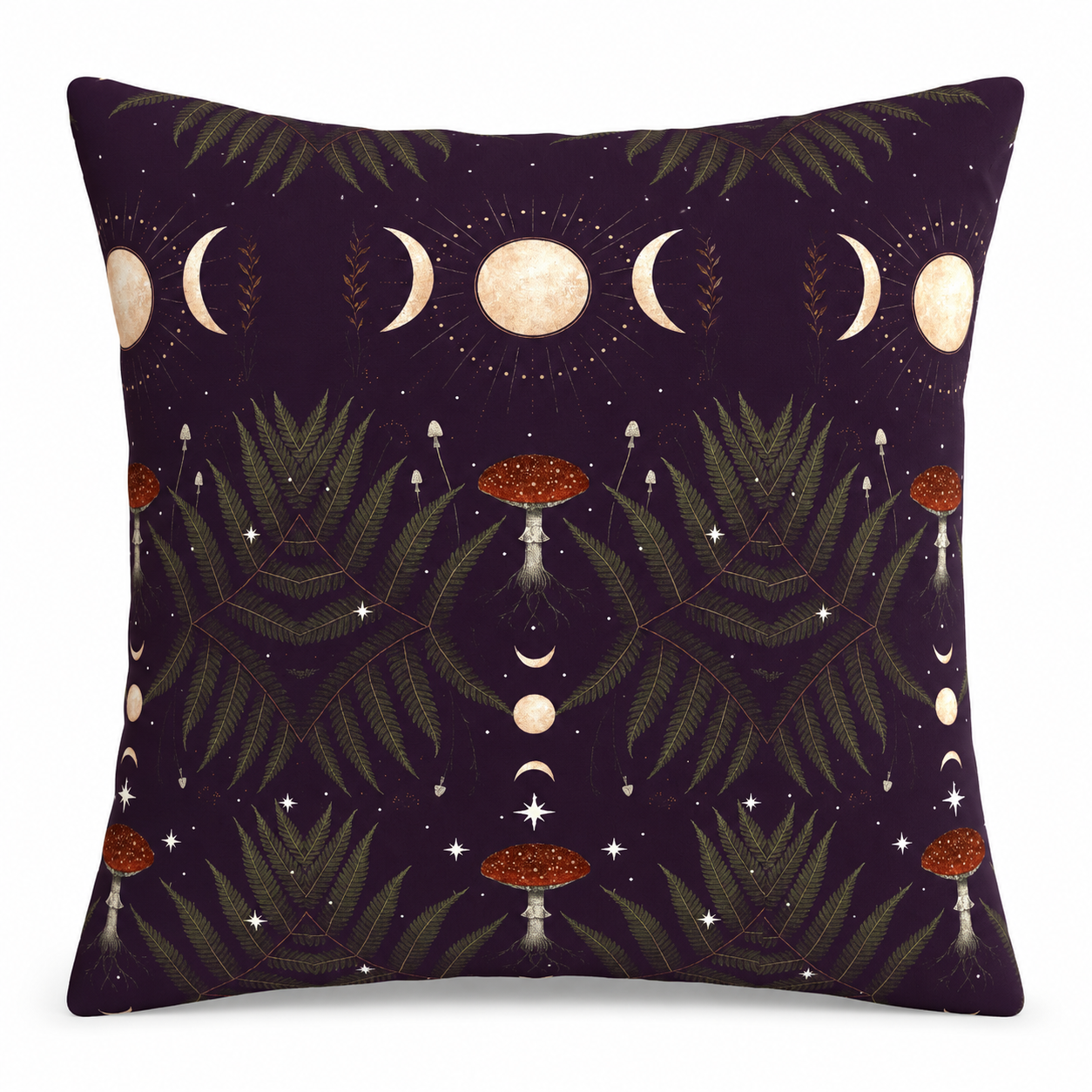 Purplehecate Moonlit Mushroom Gown Pillow
