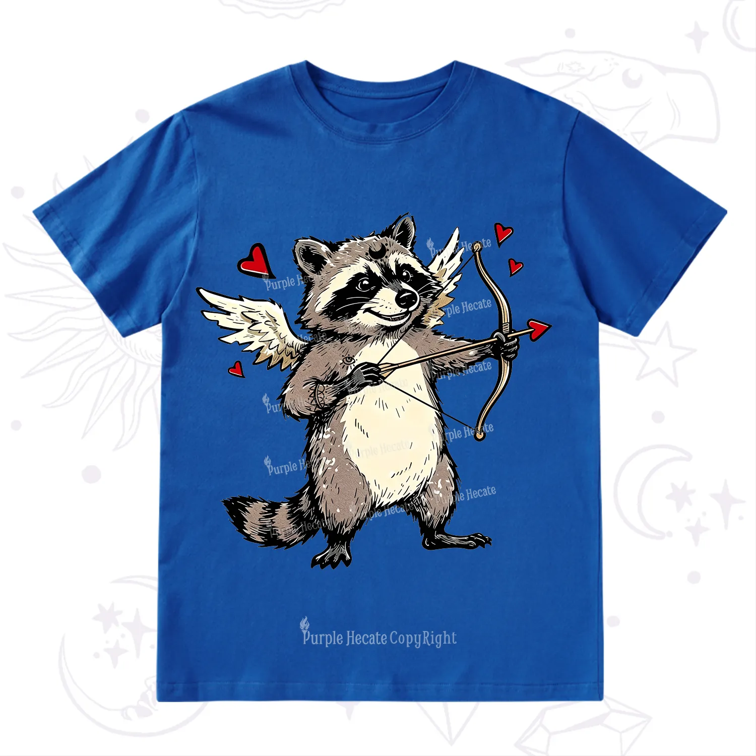 Purplehecate Cupid Raccoon Valentine T-Shirt