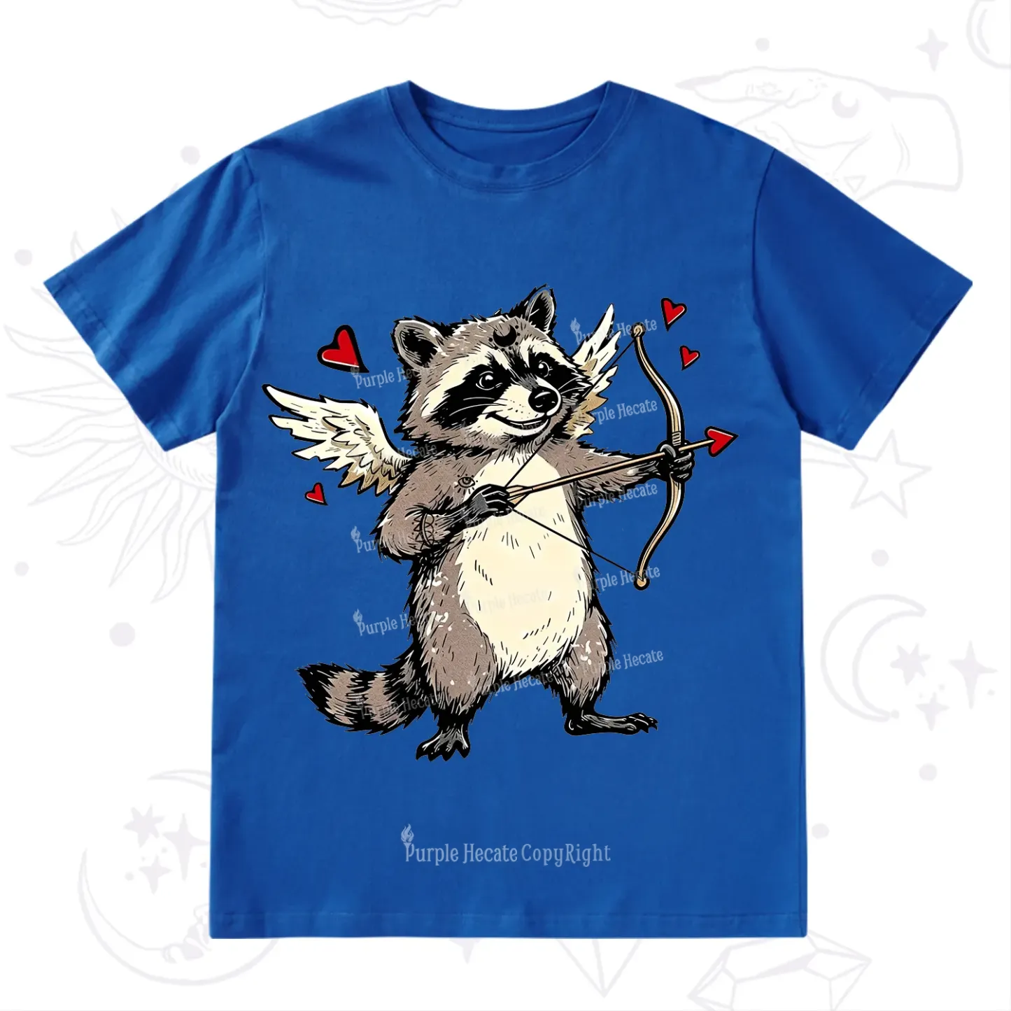 Purplehecate Cupid Raccoon Valentine T-Shirt