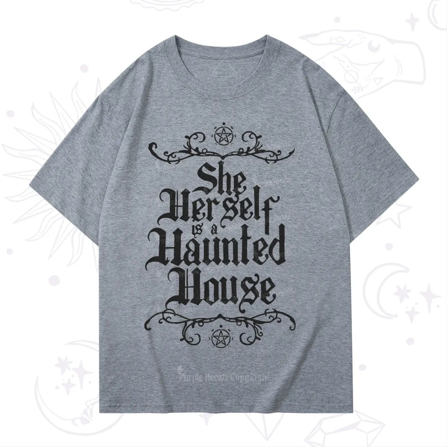 Purplehecate She Herself is a Haunted House T-Shirt