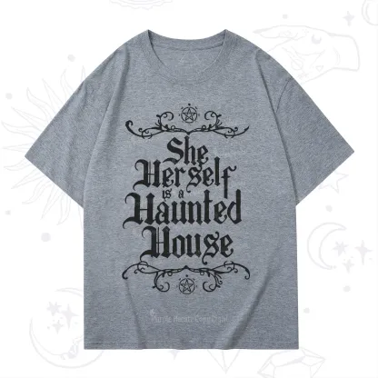 Purplehecate She Herself is a Haunted House T-Shirt