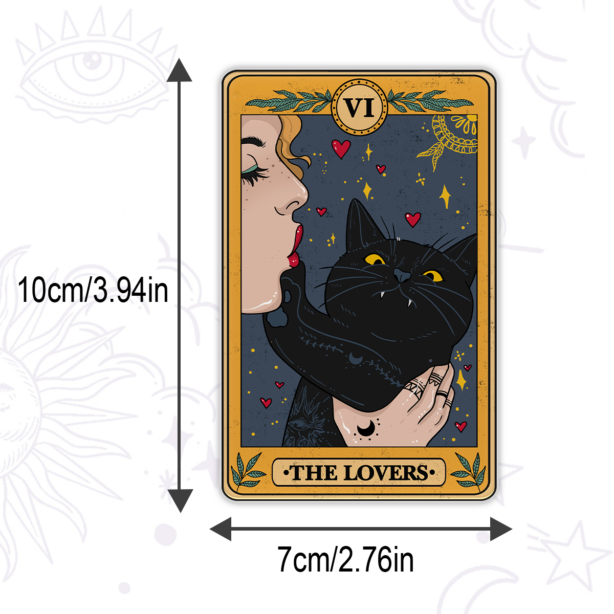 Purplehecate The Lovers Cat Tarot Magnet
