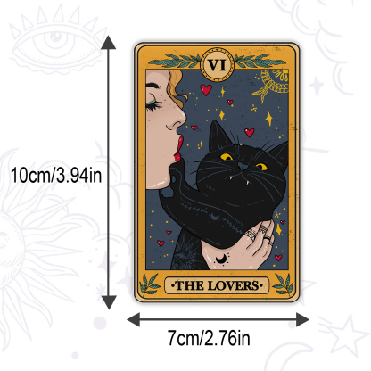 Purplehecate The Lovers Cat Tarot Magnet