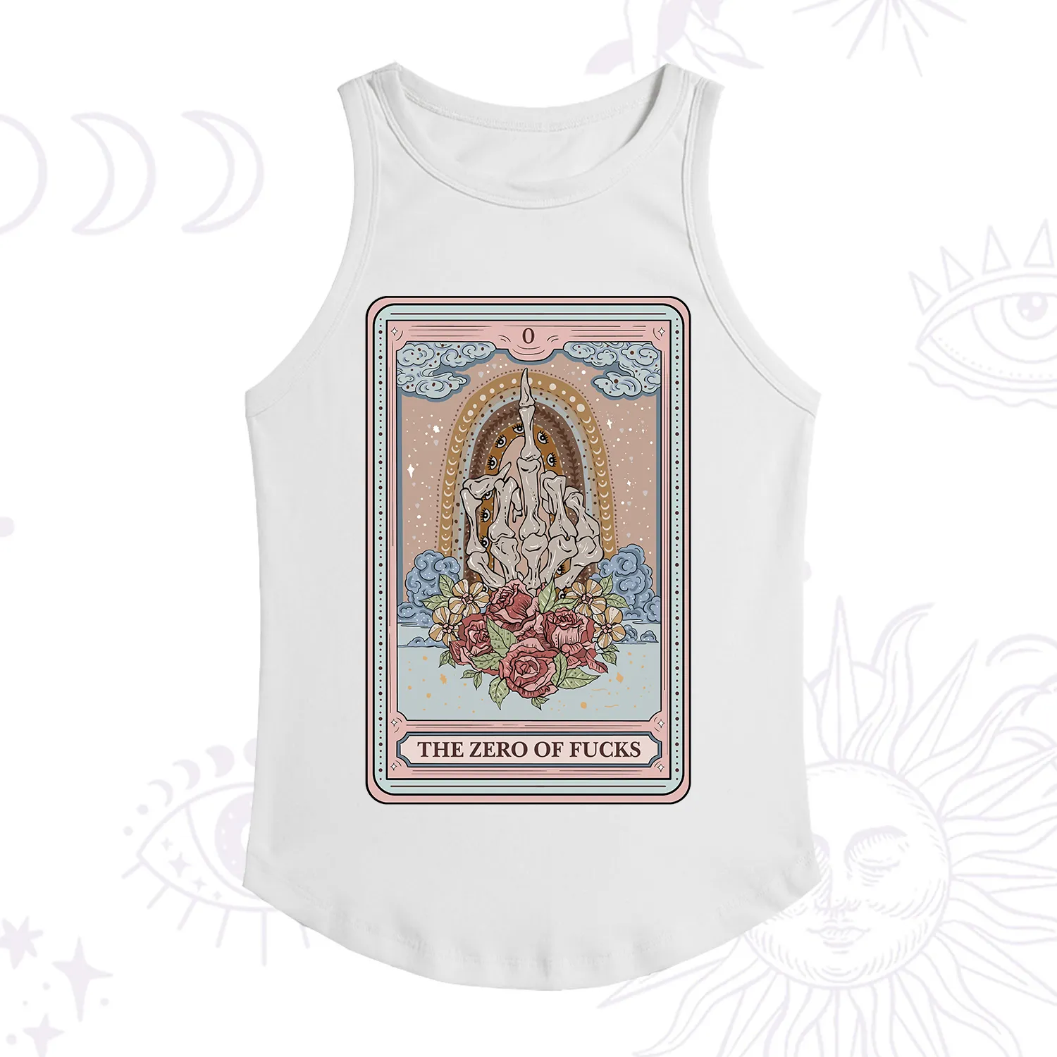Purplehecate The Zero Of Fucks Tarot Ribbed Tank Top