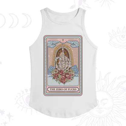 Purplehecate The Zero Of Fucks Tarot Ribbed Tank Top