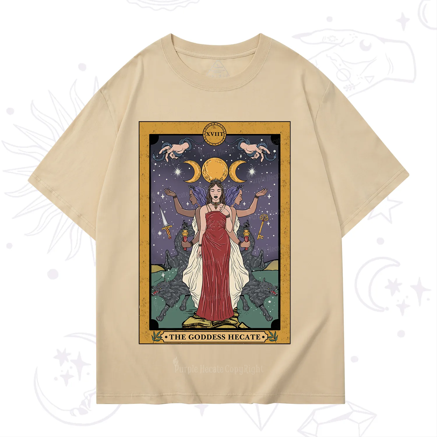 Purplehecate The Goddess Hecate Tarot T-Shirt