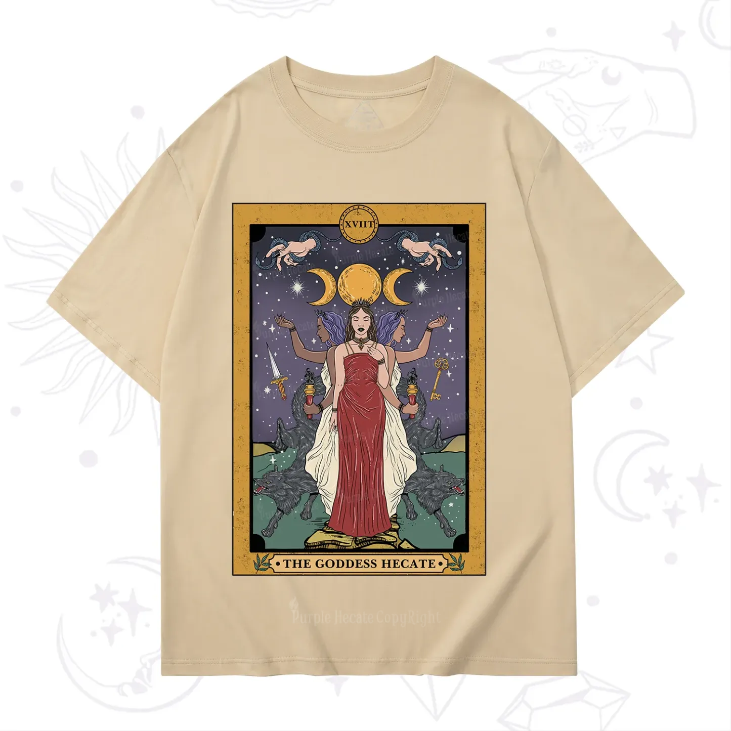 Purplehecate The Goddess Hecate Tarot T-Shirt