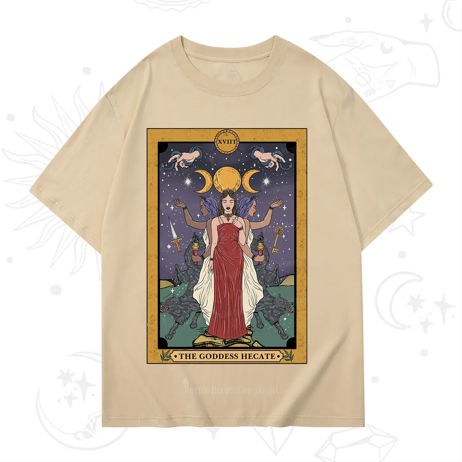 Purplehecate The Goddess Hecate Tarot T-Shirt