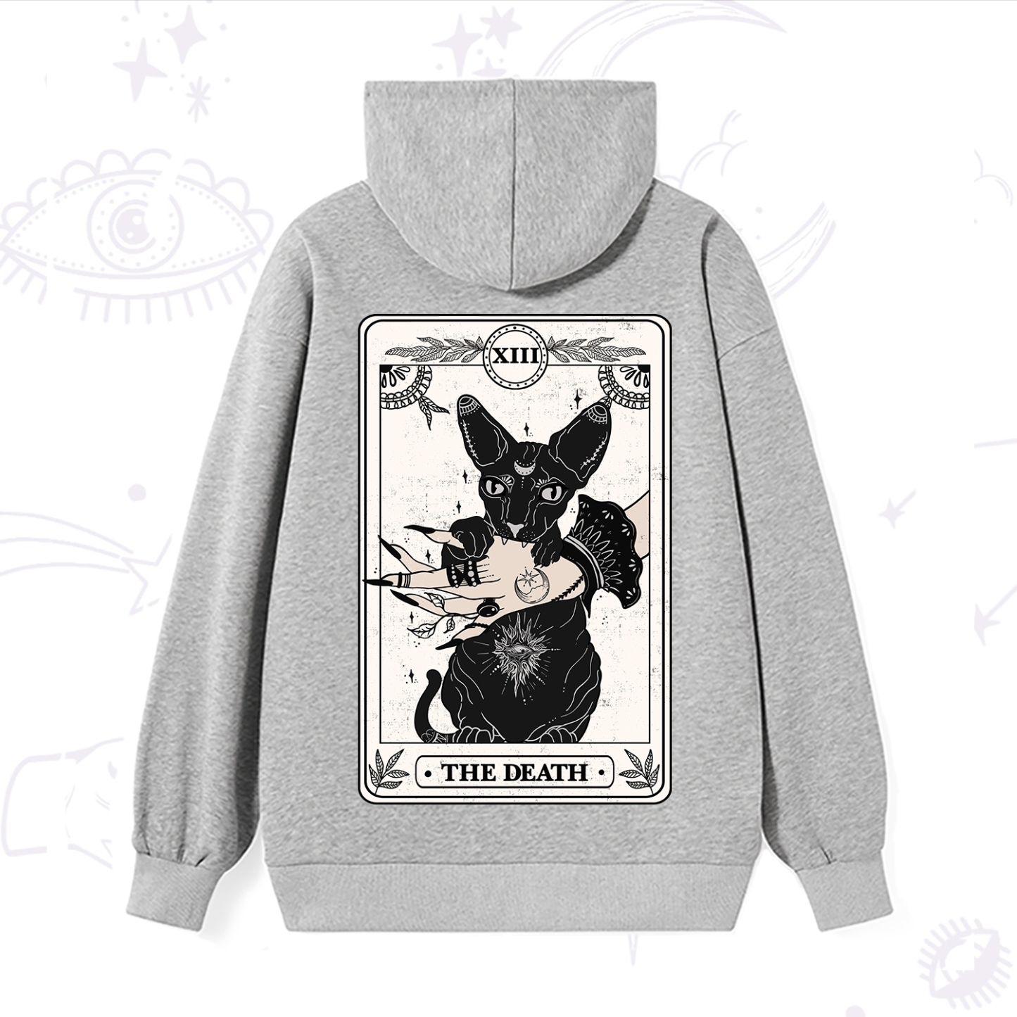 Purplehecate The Death Cat Tarot Hoodie