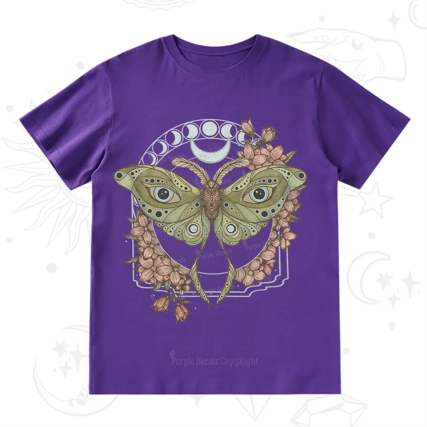 Purplehecate Luna Moth T-Shirt