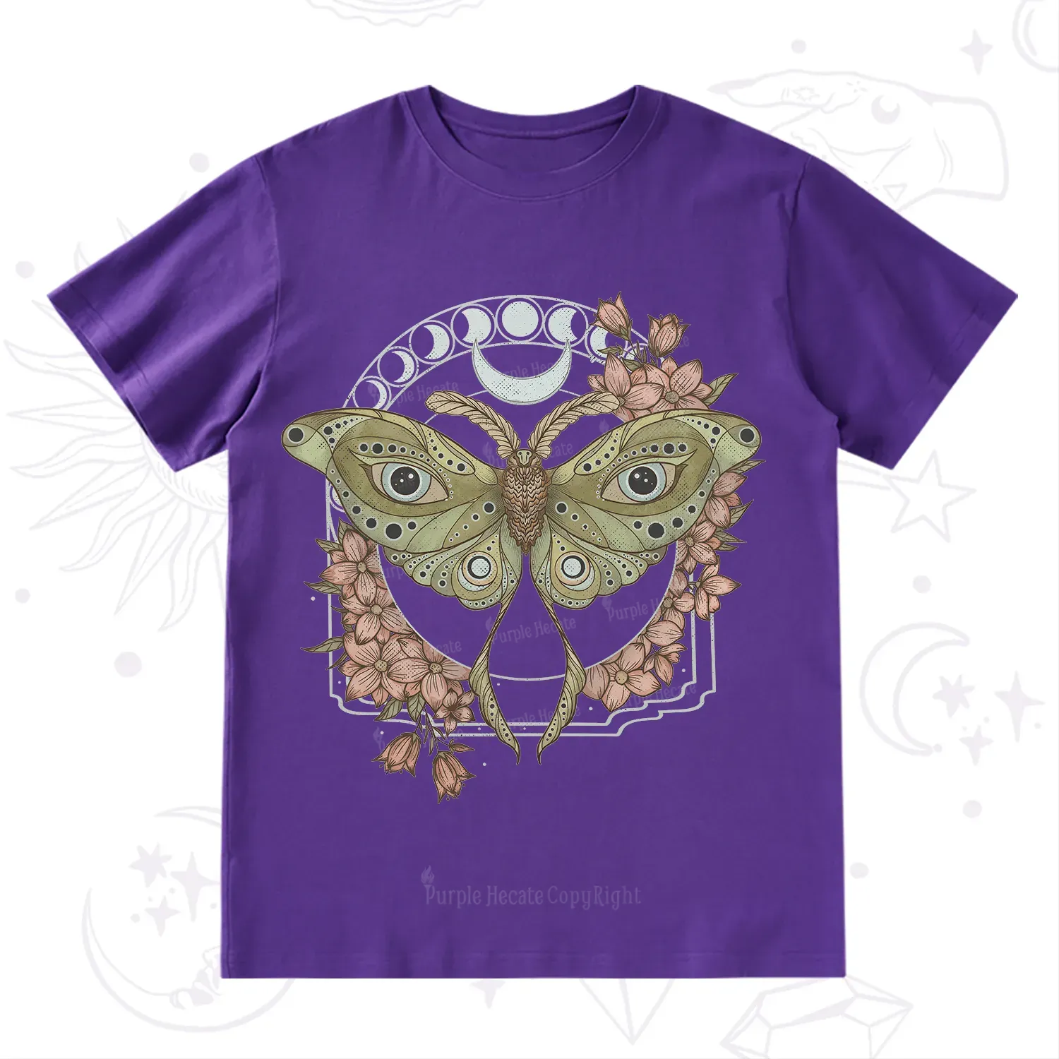Purplehecate Luna Moth T-Shirt
