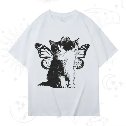 Purplehecate Mystery Butterfly Cat T-Shirt