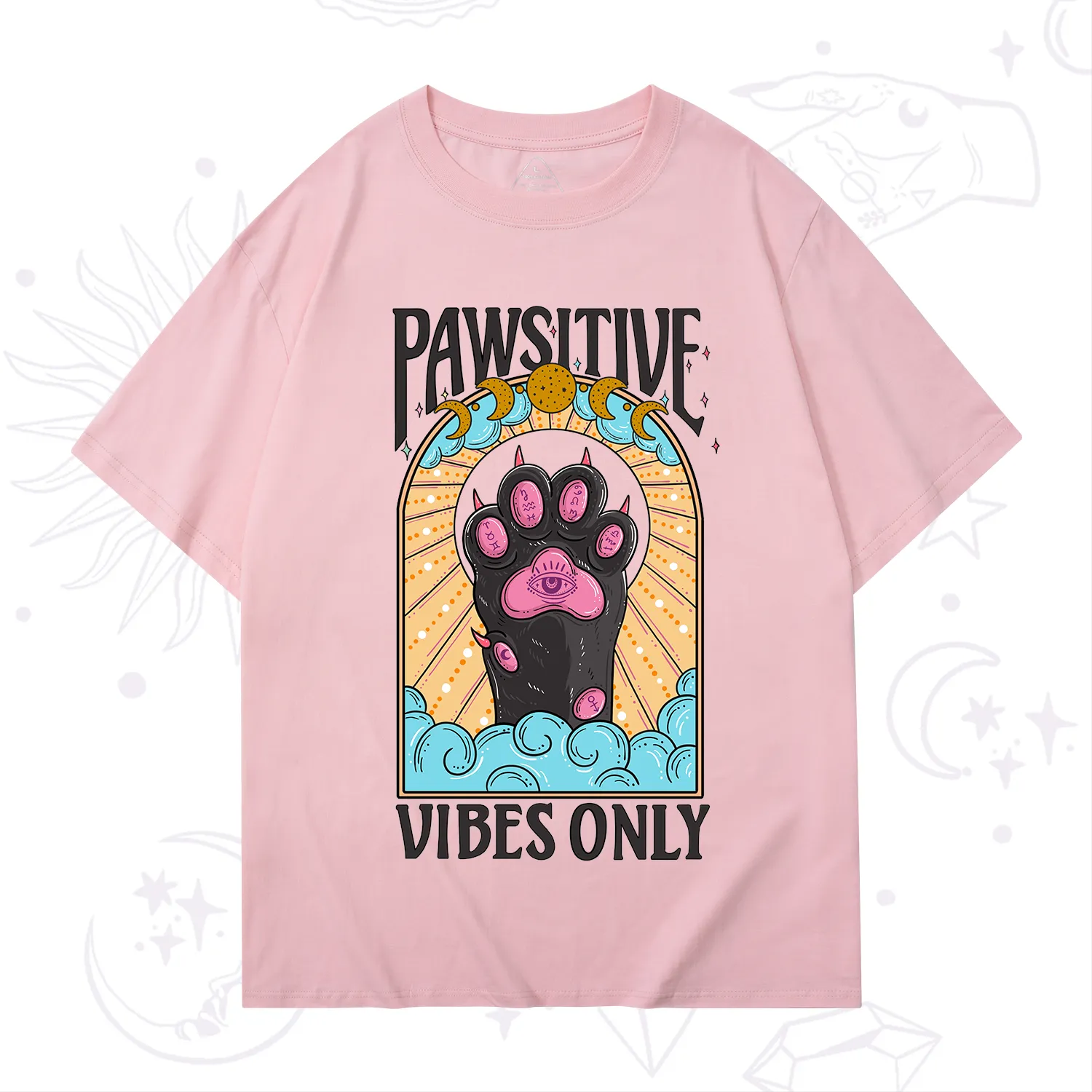 Purplehecate Pawsitive Vibes Only T-Shirt