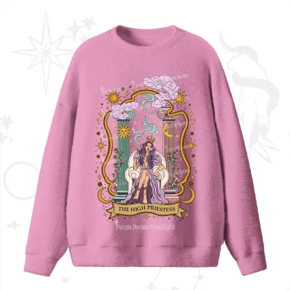 Purplehecate The High Priestess Goddess Fuzzy Ugly Sweater