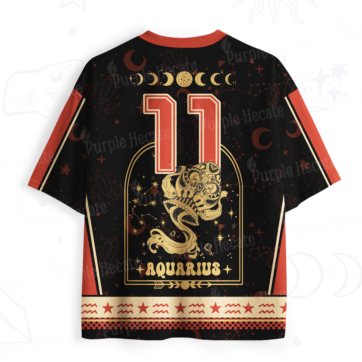 Purplehecate Zodiac Aquarius Under the Stars Mesh Jersey