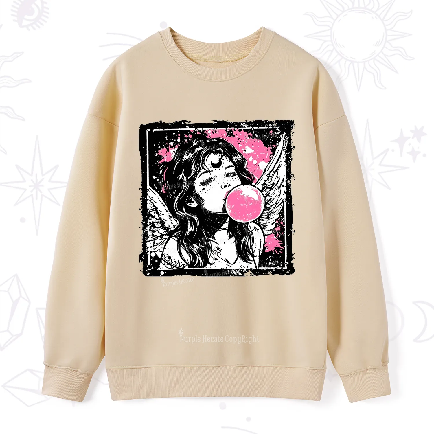 Purplehecate Grunge Angel with Bubblegum Sweatshirt