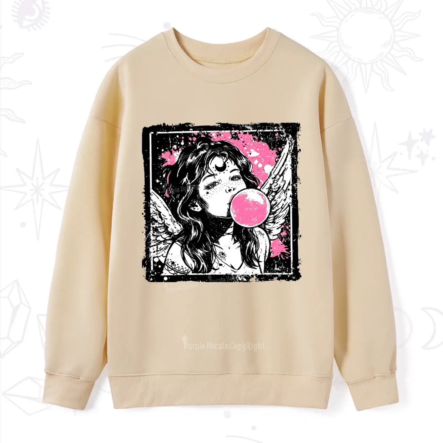 Purplehecate Grunge Angel with Bubblegum Sweatshirt
