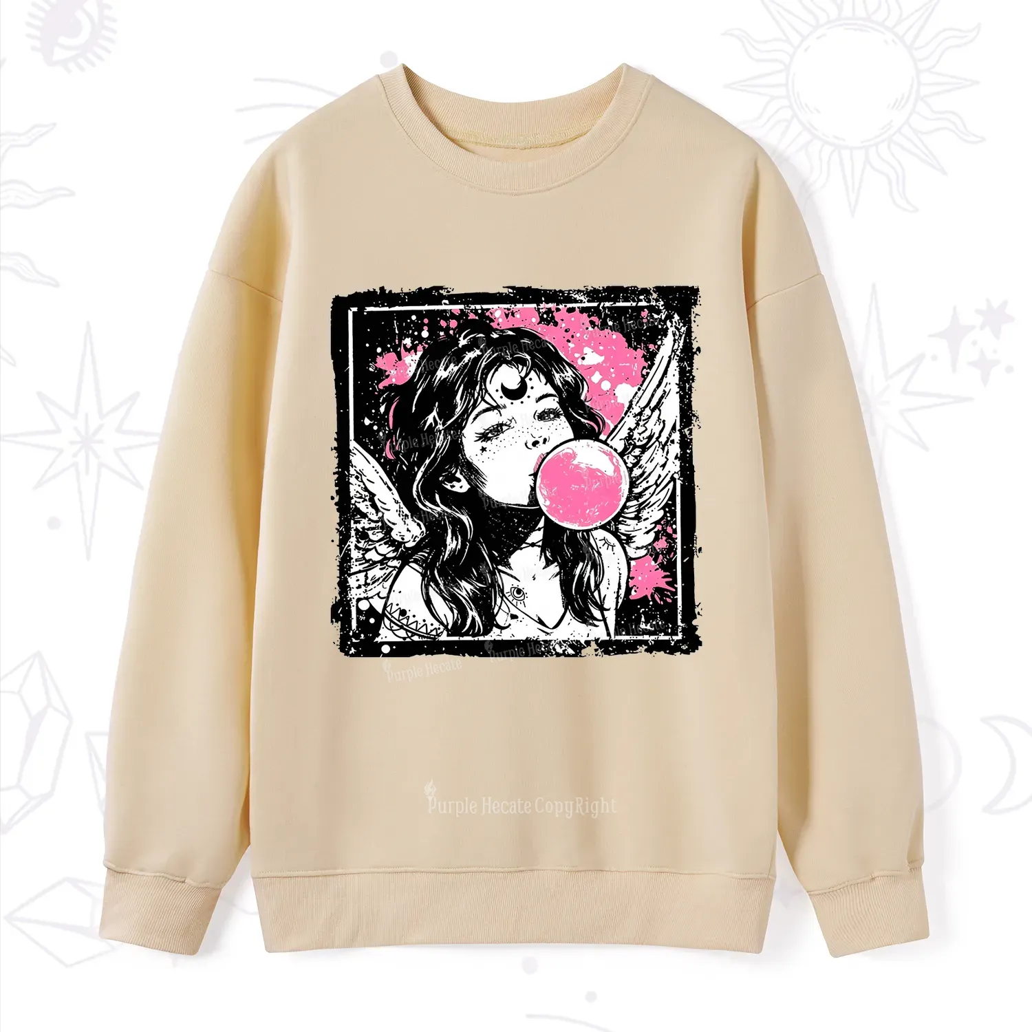 Purplehecate Grunge Angel with Bubblegum Sweatshirt