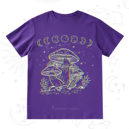 Purplehecate Mushroom and Moon T-Shirt