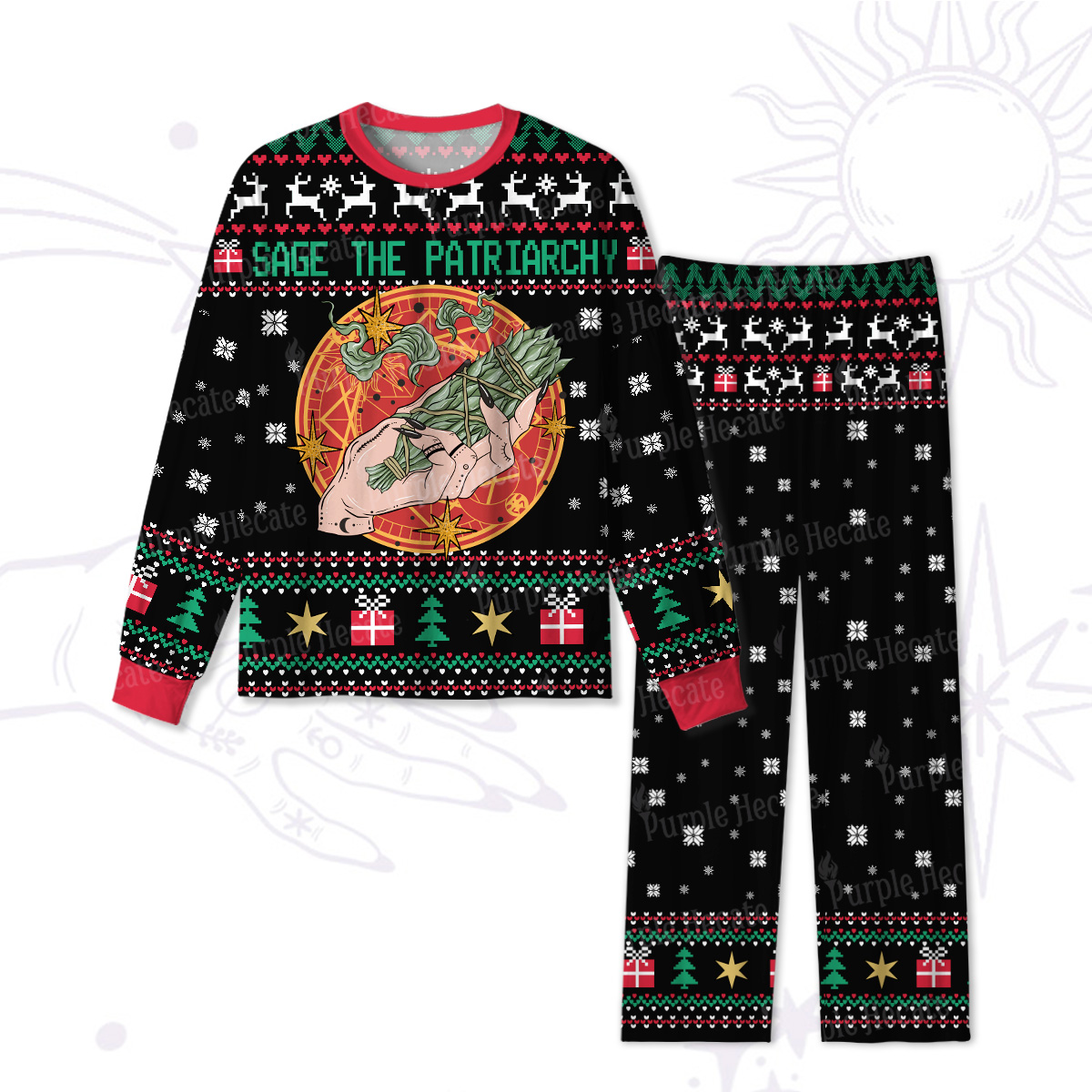 Purplehecate Sage The Patriarchy Christmas Pajamas