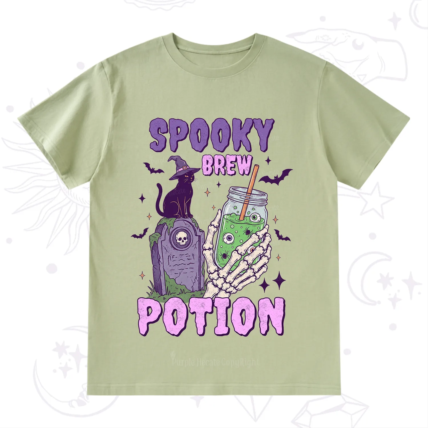 Purplehecate Spooky Brew Potion Halloween T-Shirt
