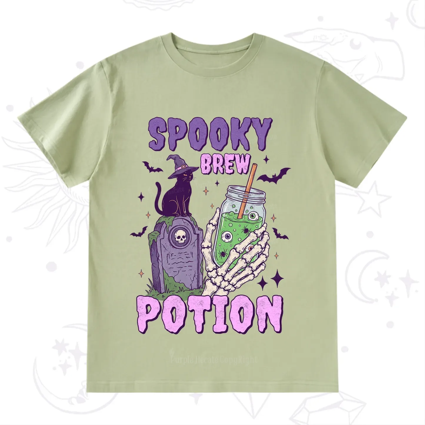 Purplehecate Spooky Brew Potion Halloween T-Shirt