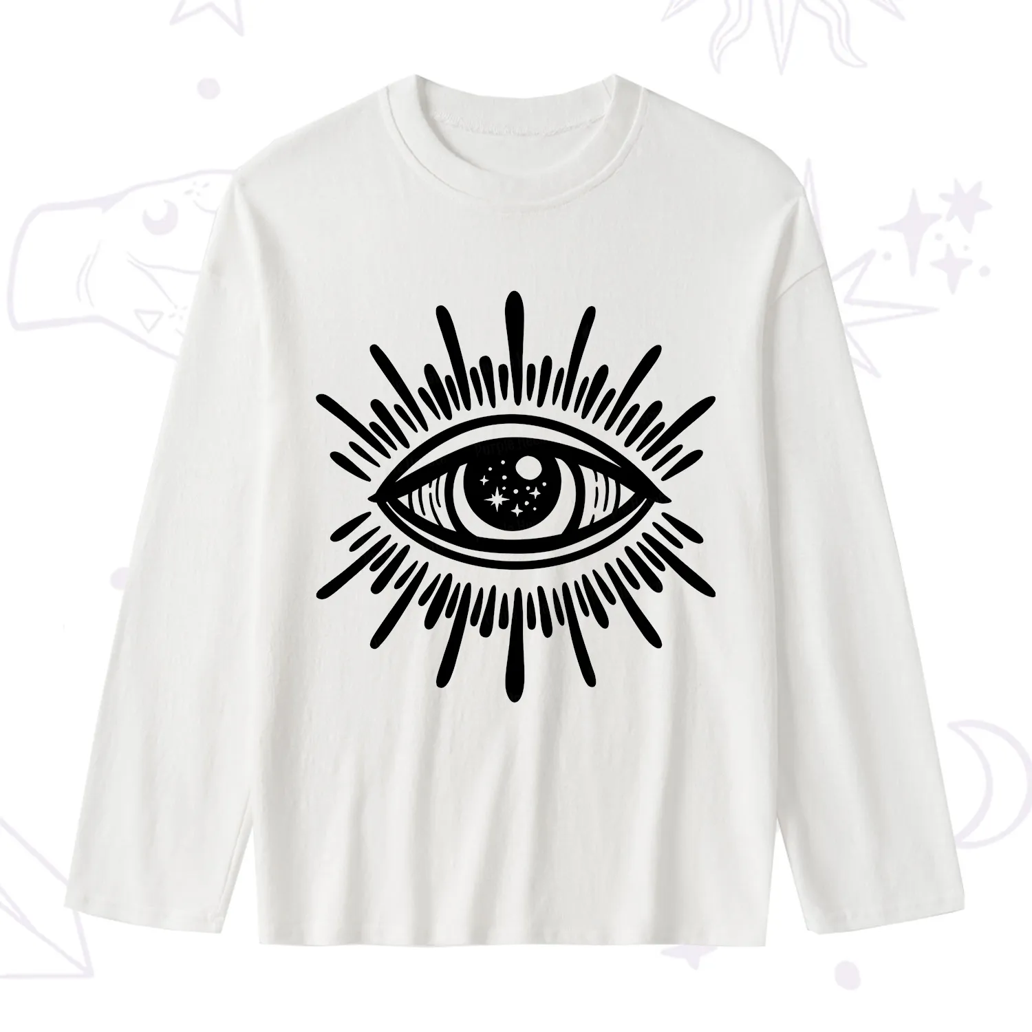 Purplehecate Evil Eye Slub Long Sleeve T-Shirt