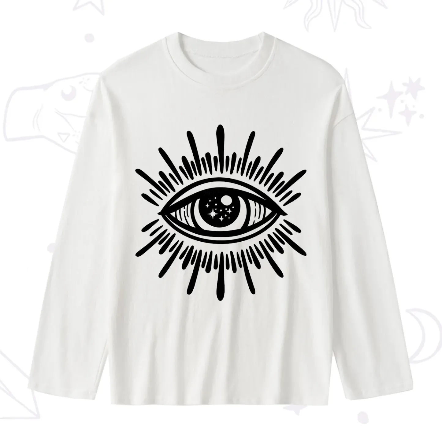 Purplehecate Evil Eye Slub Long Sleeve T-Shirt