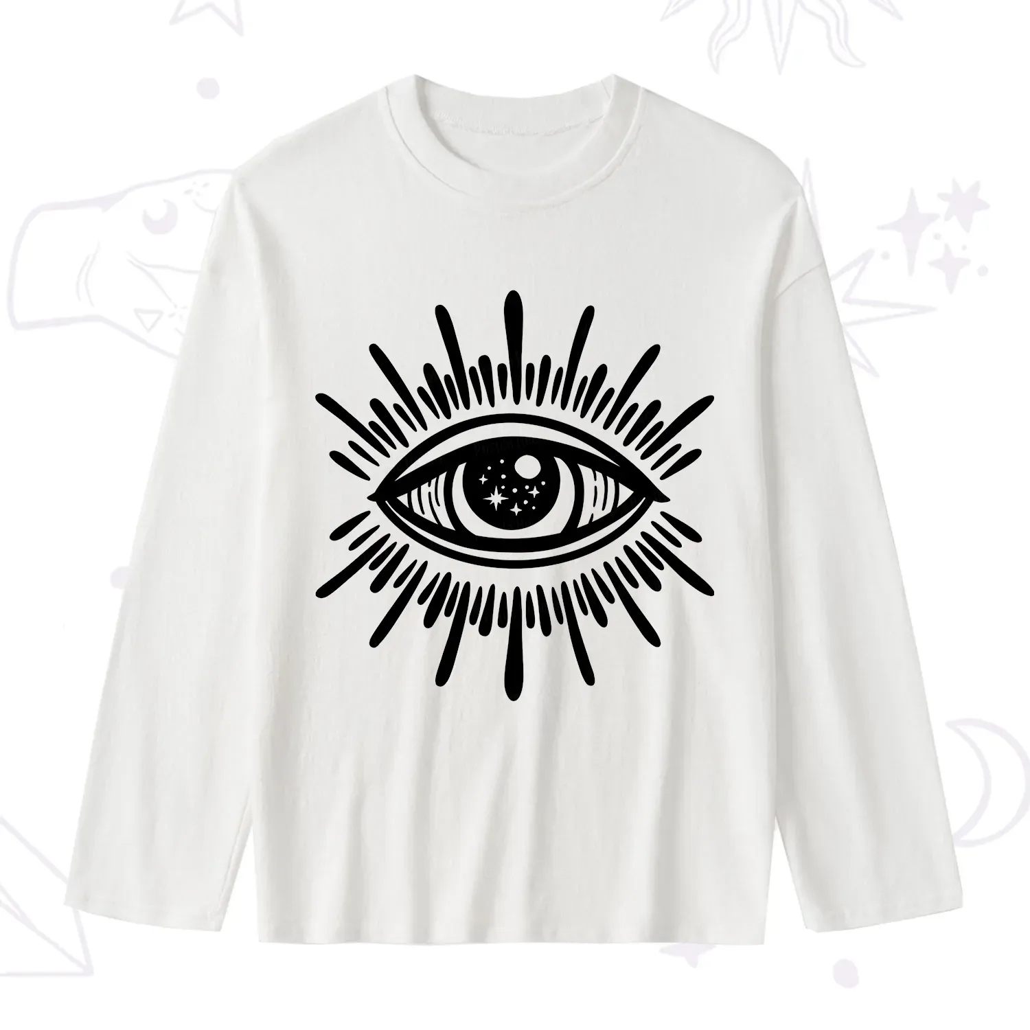 Purplehecate Evil Eye Slub Long Sleeve T-Shirt