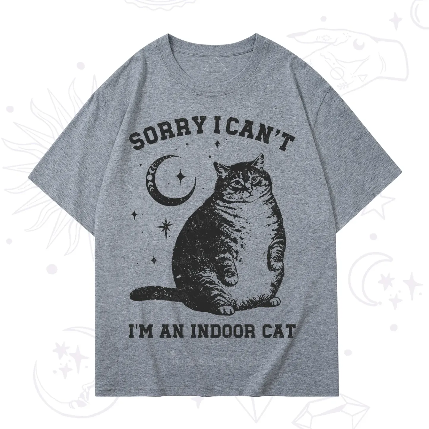 Purplehecate Sorry I Can't Go I'm an Indoor Cat T-Shirt