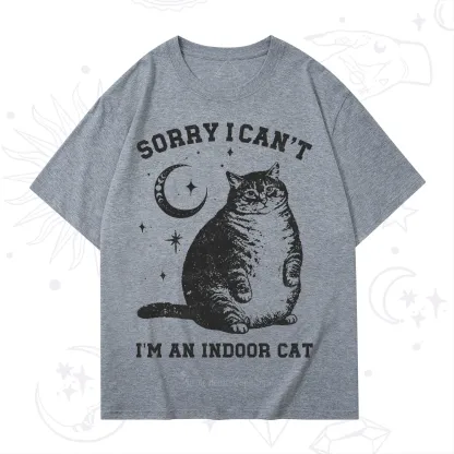 Purplehecate Sorry I Can't Go I'm an Indoor Cat T-Shirt